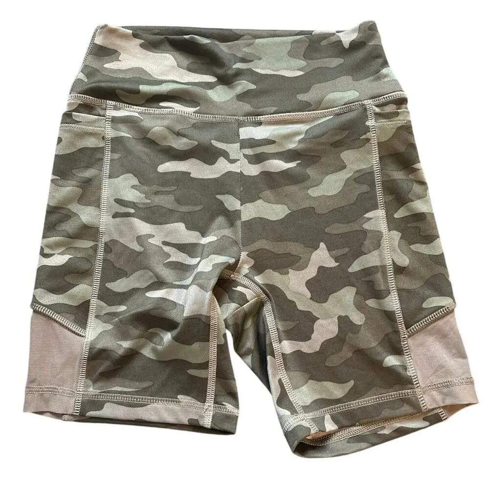 PINK Sport Victorias Secret Camo Yoga Bike Shorts XS